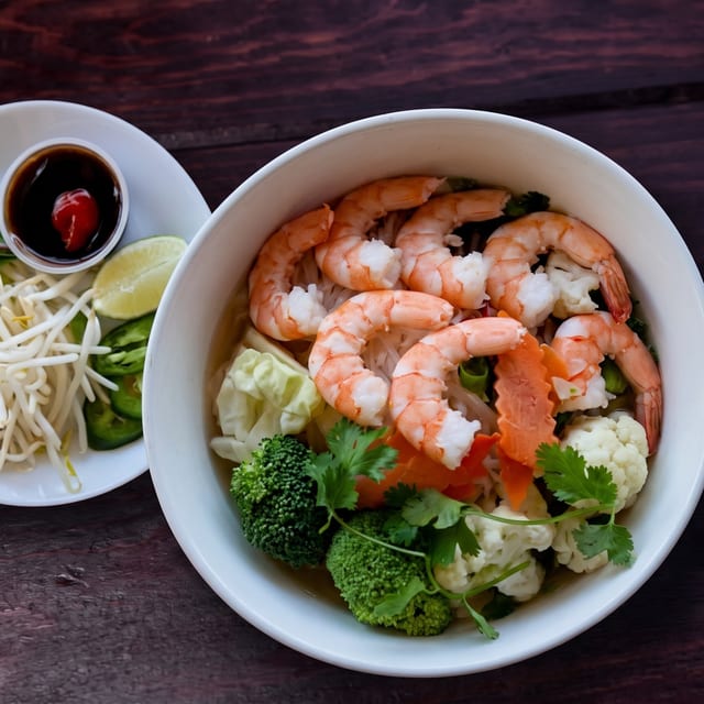 Pho Tom/Shrimp Noodle Soup.